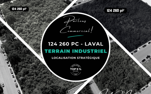 Exclusivité au Cœur de Laval Terrain de  124260 PC